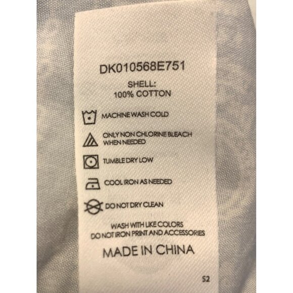 Dickies Mens Size Medium Button Up Work Shirt Bandana Blue White Paisley Vintage - Picture 6 of 8